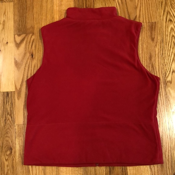 Blanc Bleu Red Fleece Vest Size 2 - Picture 3 of 3